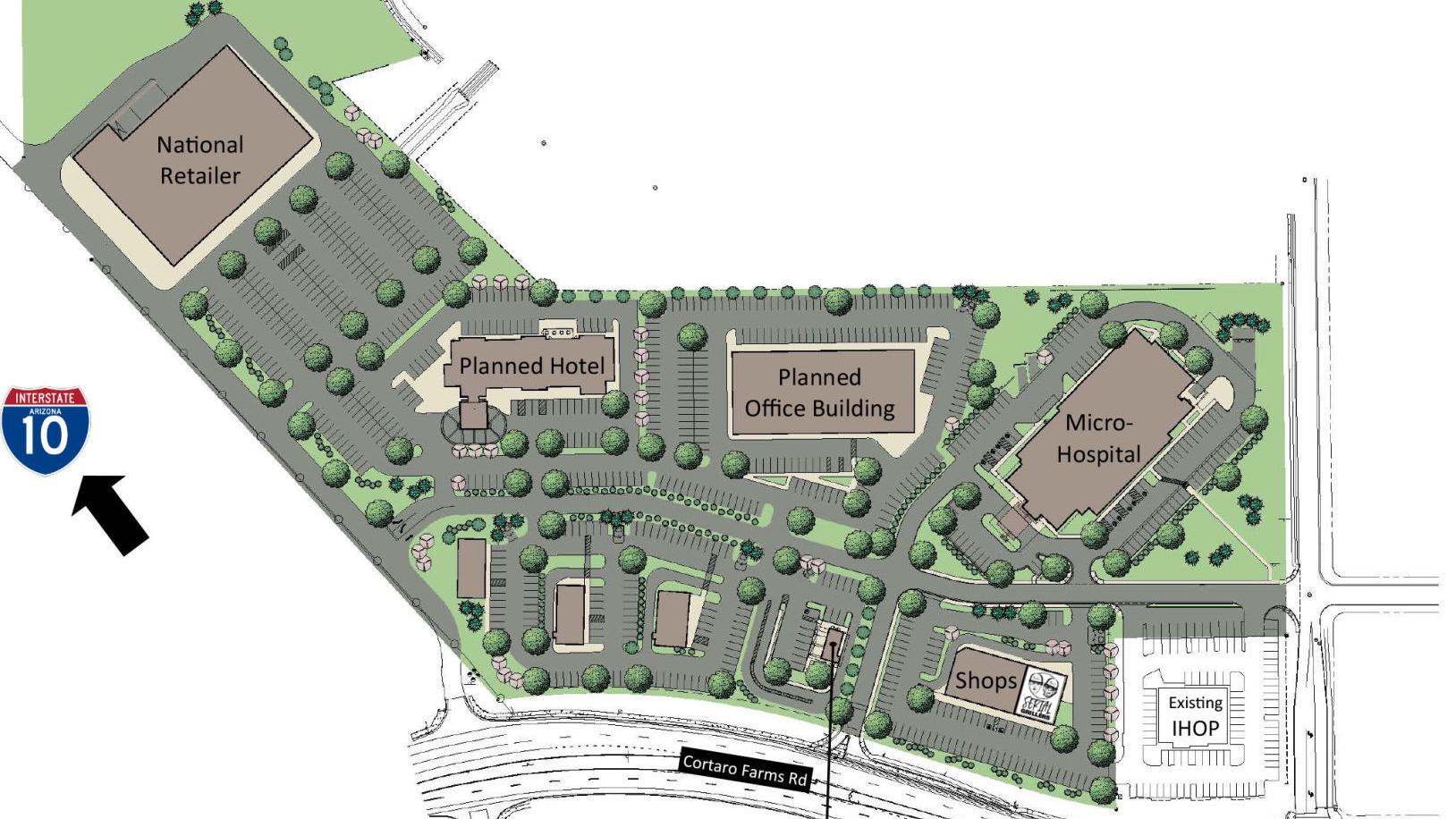 A new mixed-use center with medical services is coming to Marana